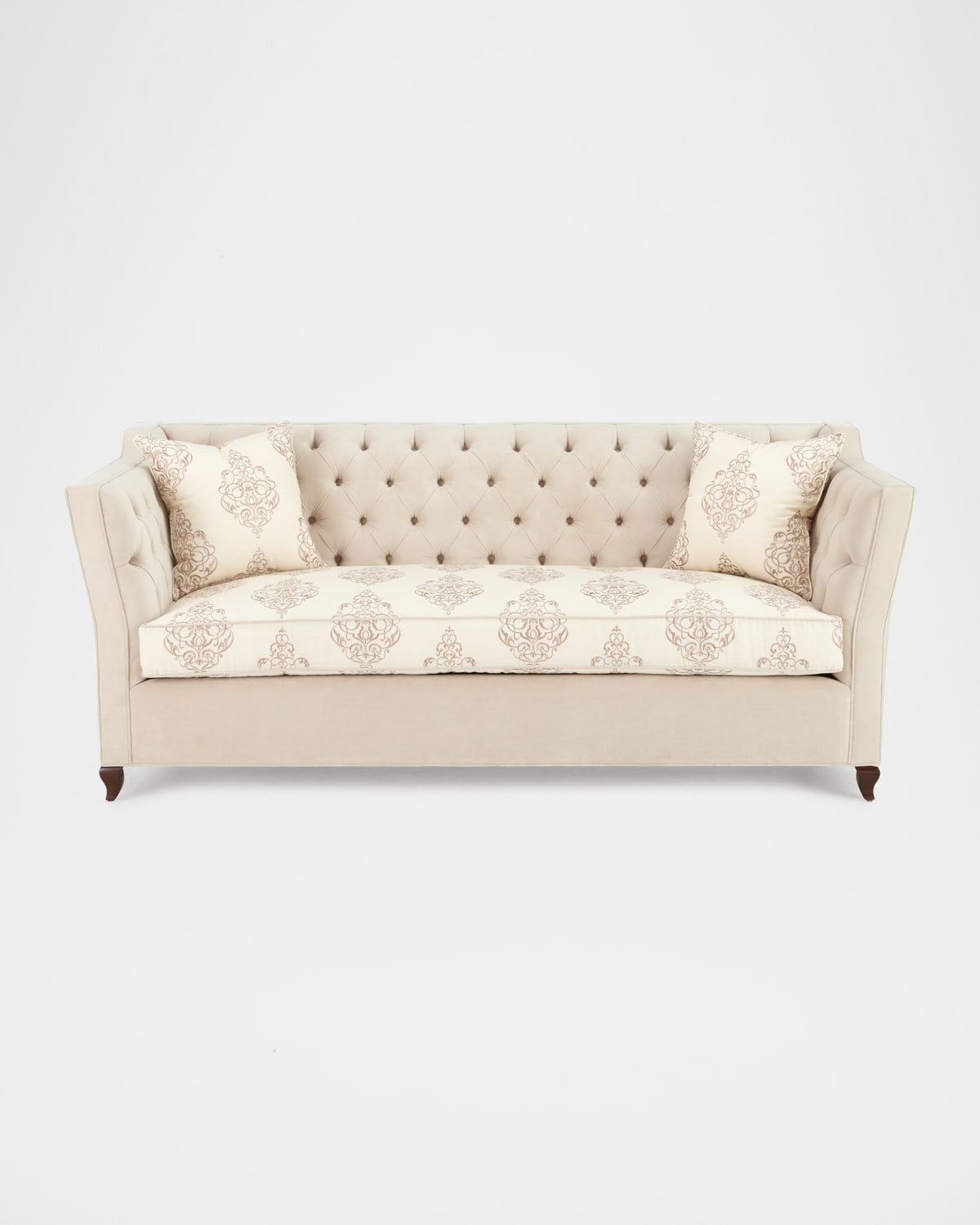 Haute House Couture Tufted Sofa In Soft Beige