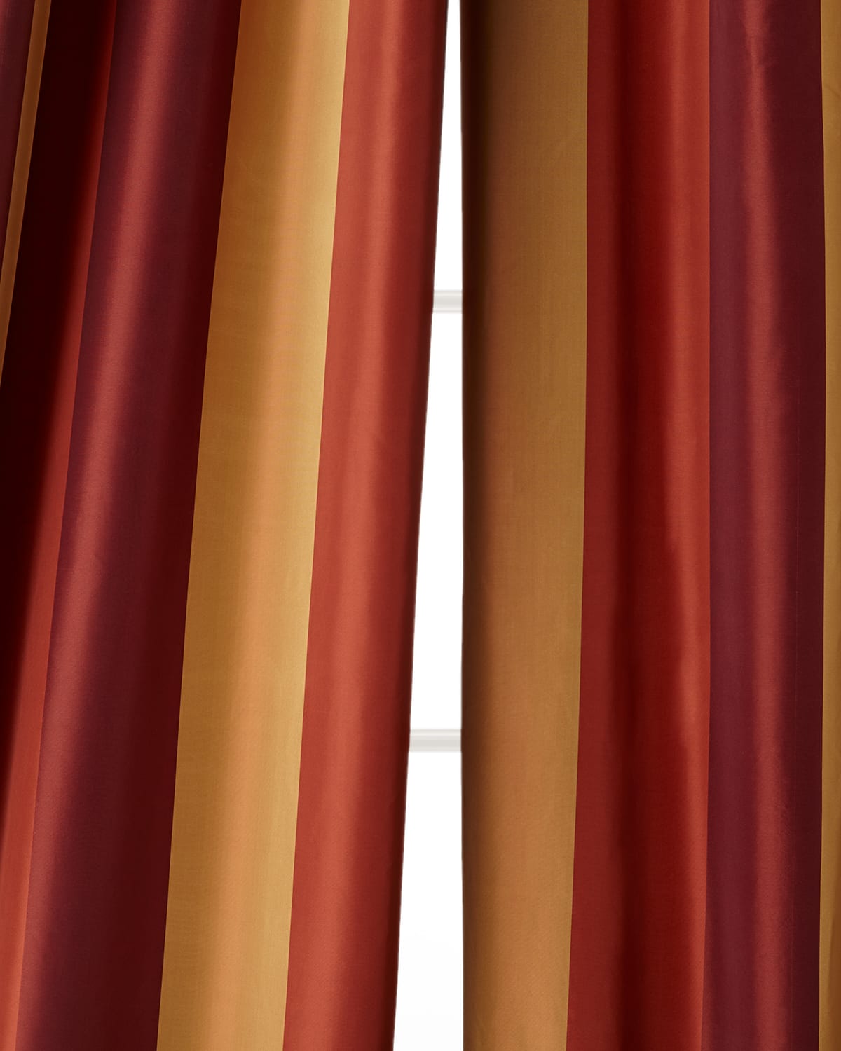 Home Silks Each 96"l Juniper Curtain In Red