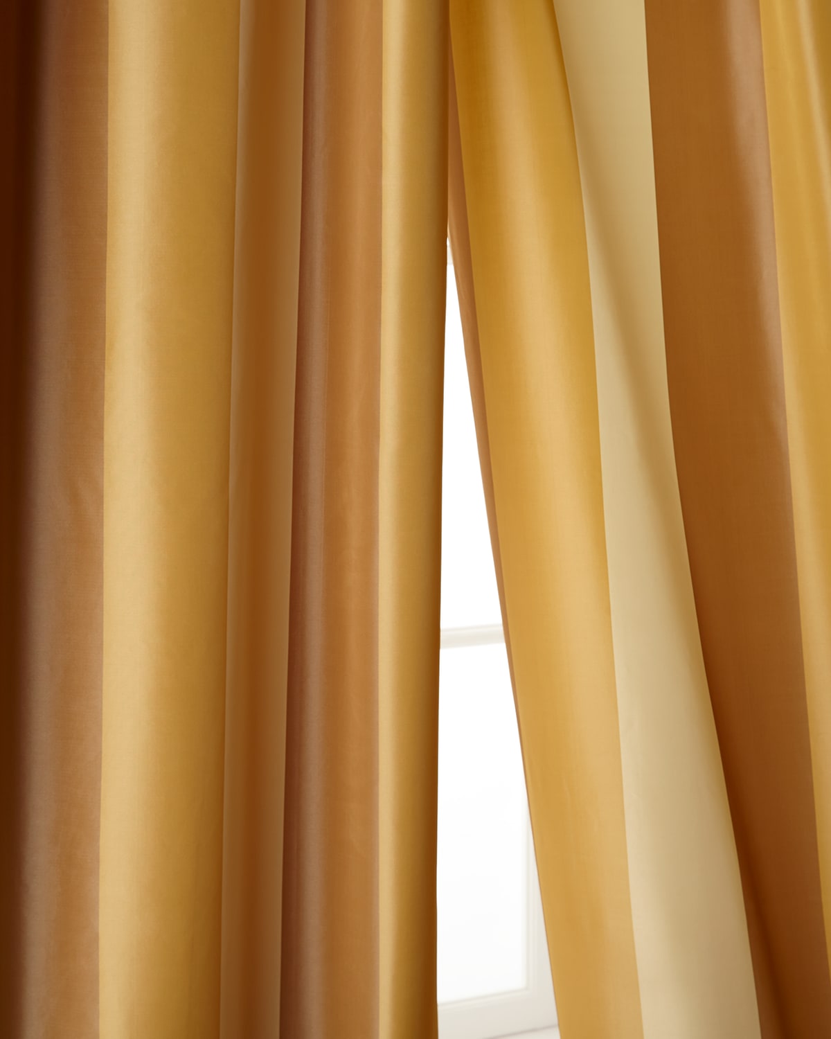 Home Silks Each 108"l Juniper Curtain In Gold