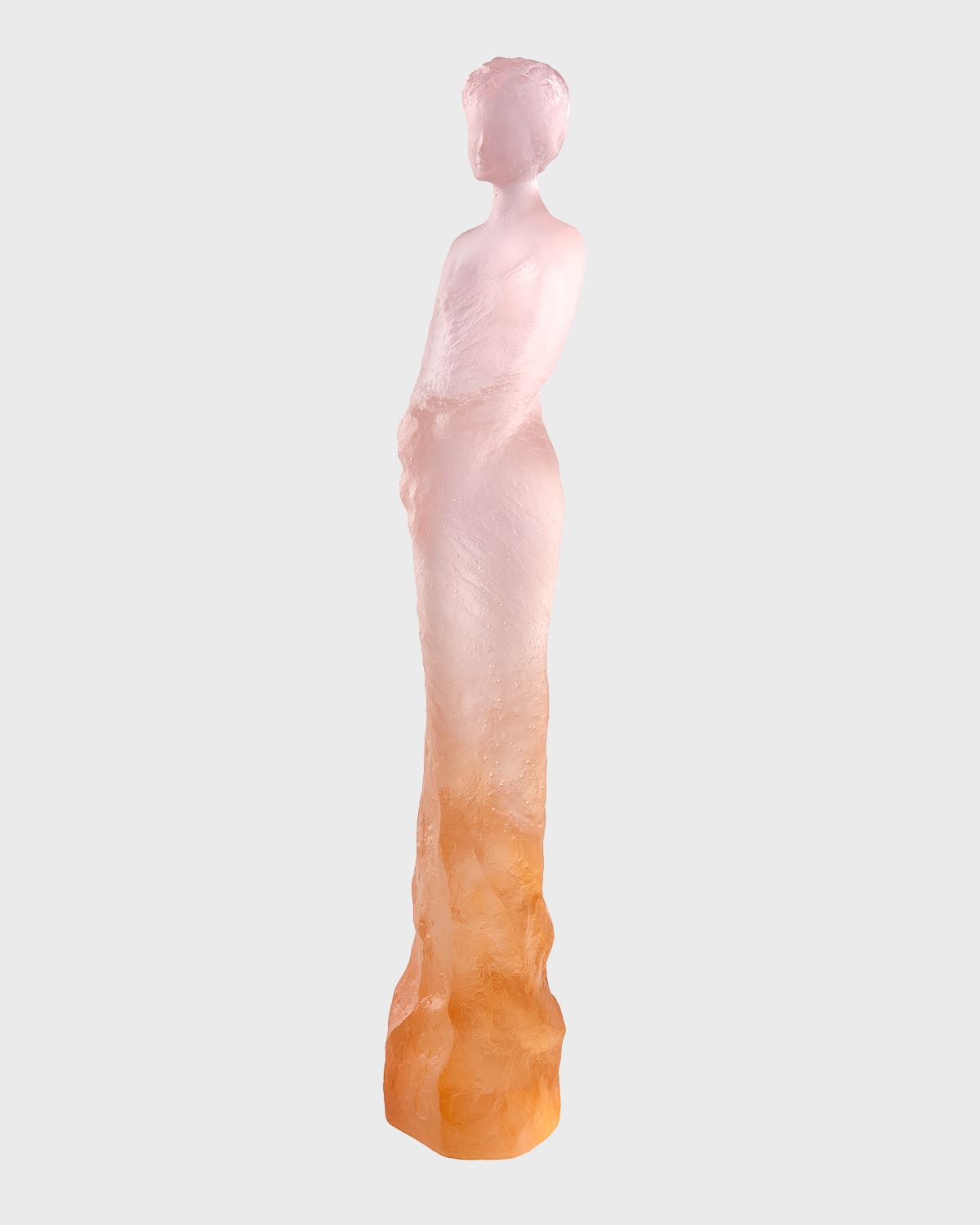 Daum Pink & Yellow Eugenie Figurine In Pink/yellow