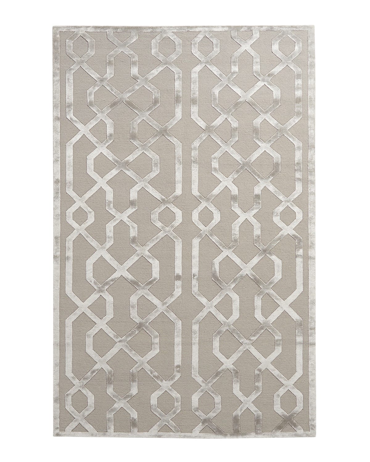 Shop Exquisite Rugs Grimmie Geometric Rug, 6' X 9' In Light Silver
