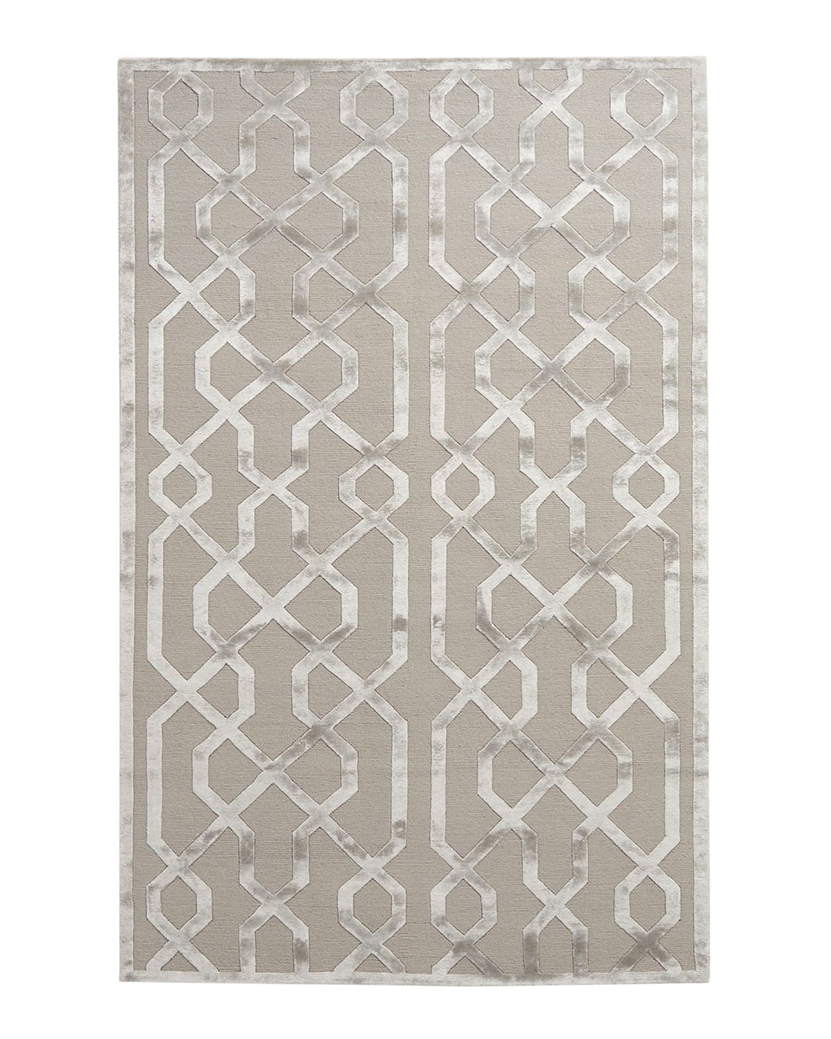 Exquisite Rugs Grimmie Geometric Rug, 6' X 9' In Light Silver