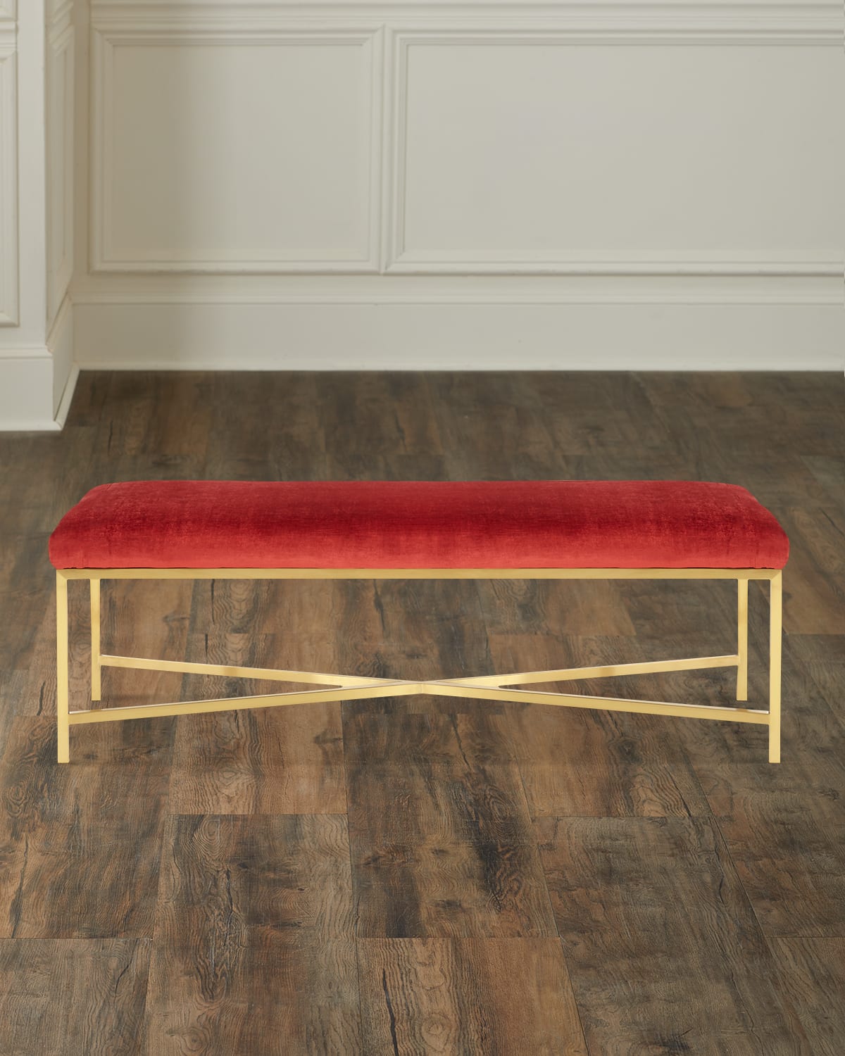 Massoud Crimson Bench In Red