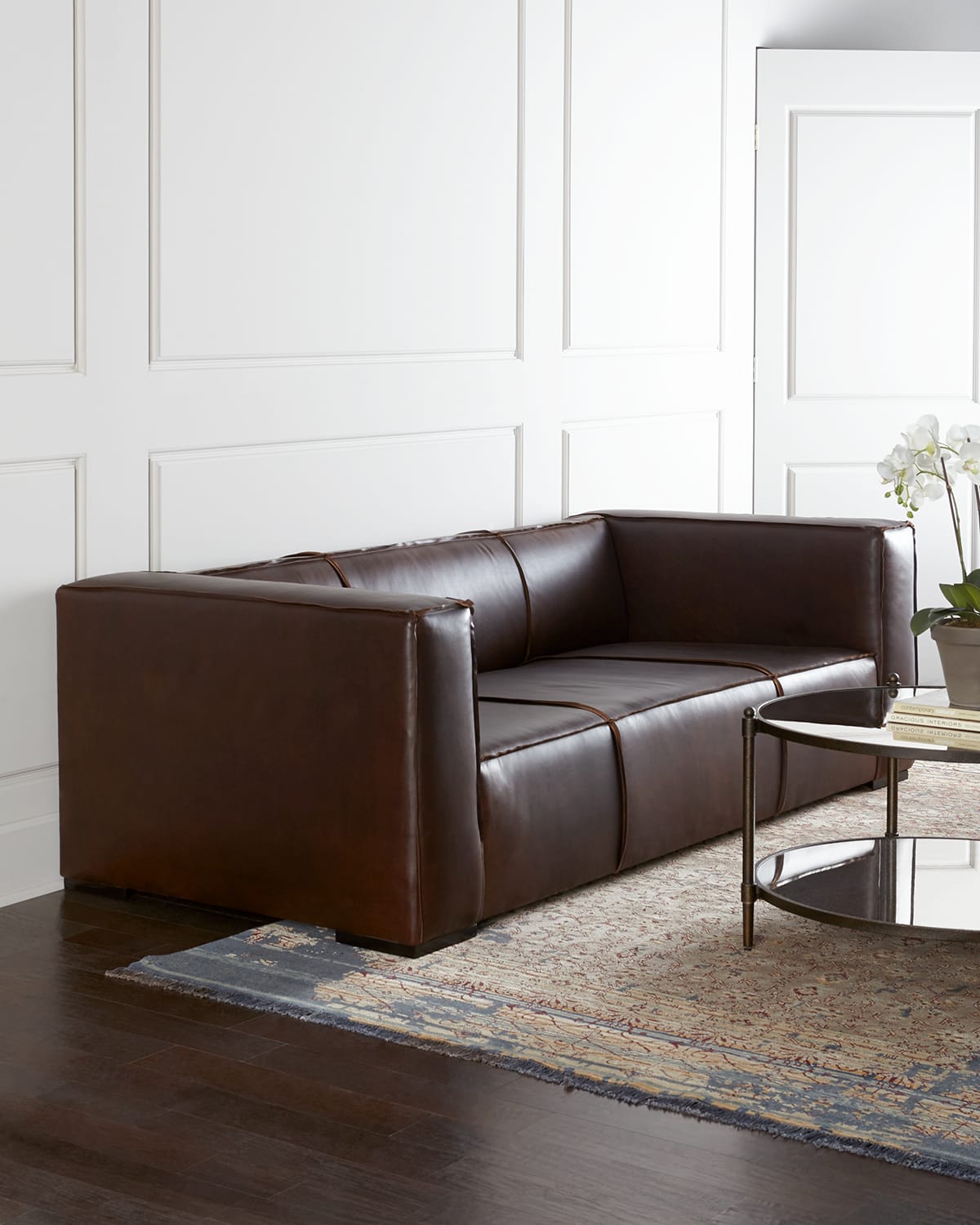 Old Hickory Tannery Mathis Leather Sofa In Brown