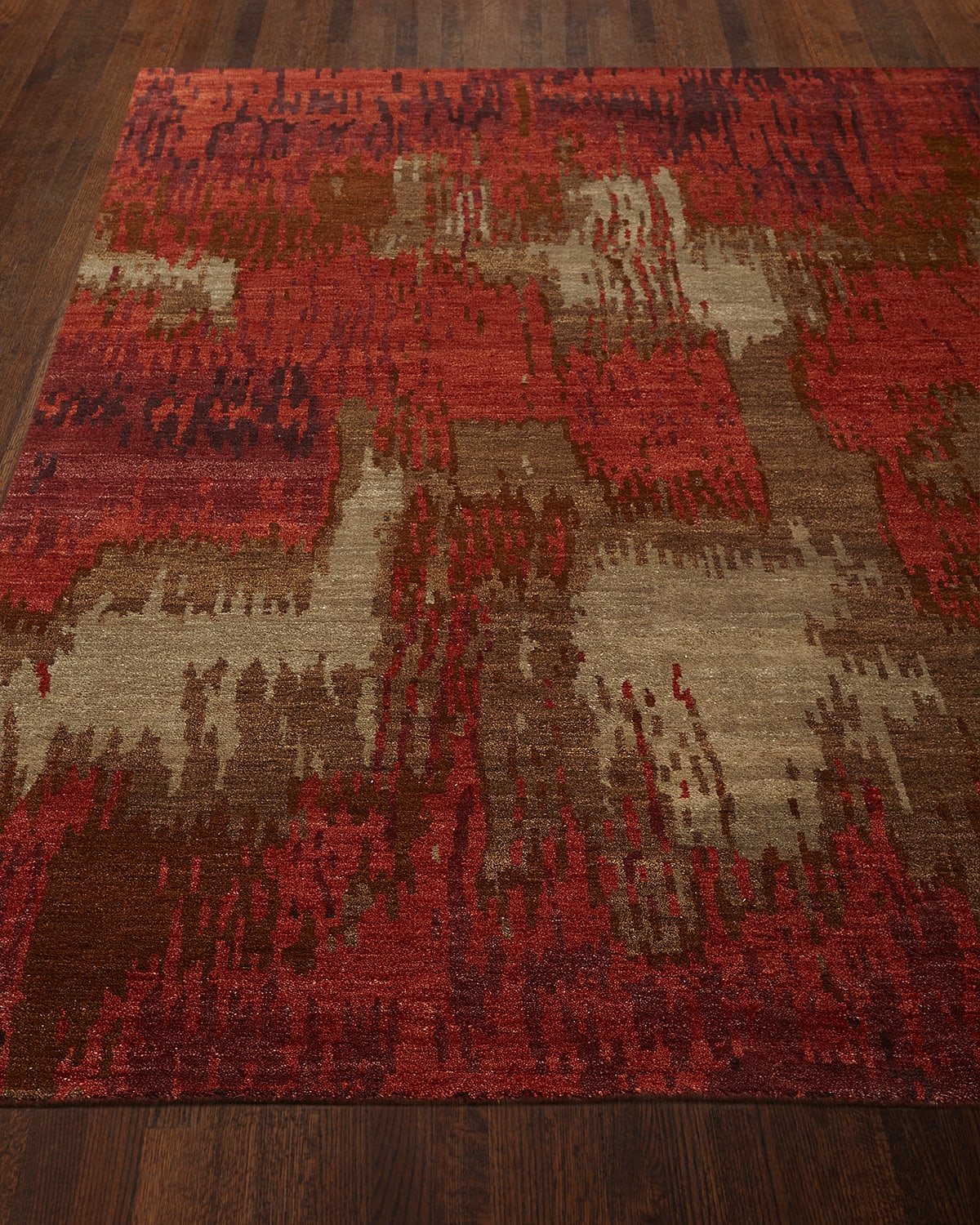 Josie Natori Brick Brushstroke Rug, 6' X 9'