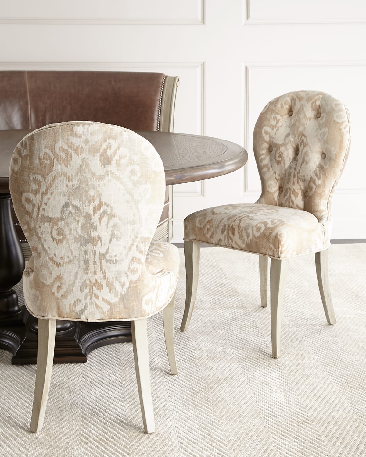 Massoud Porcelain Dining Chair In Neutral