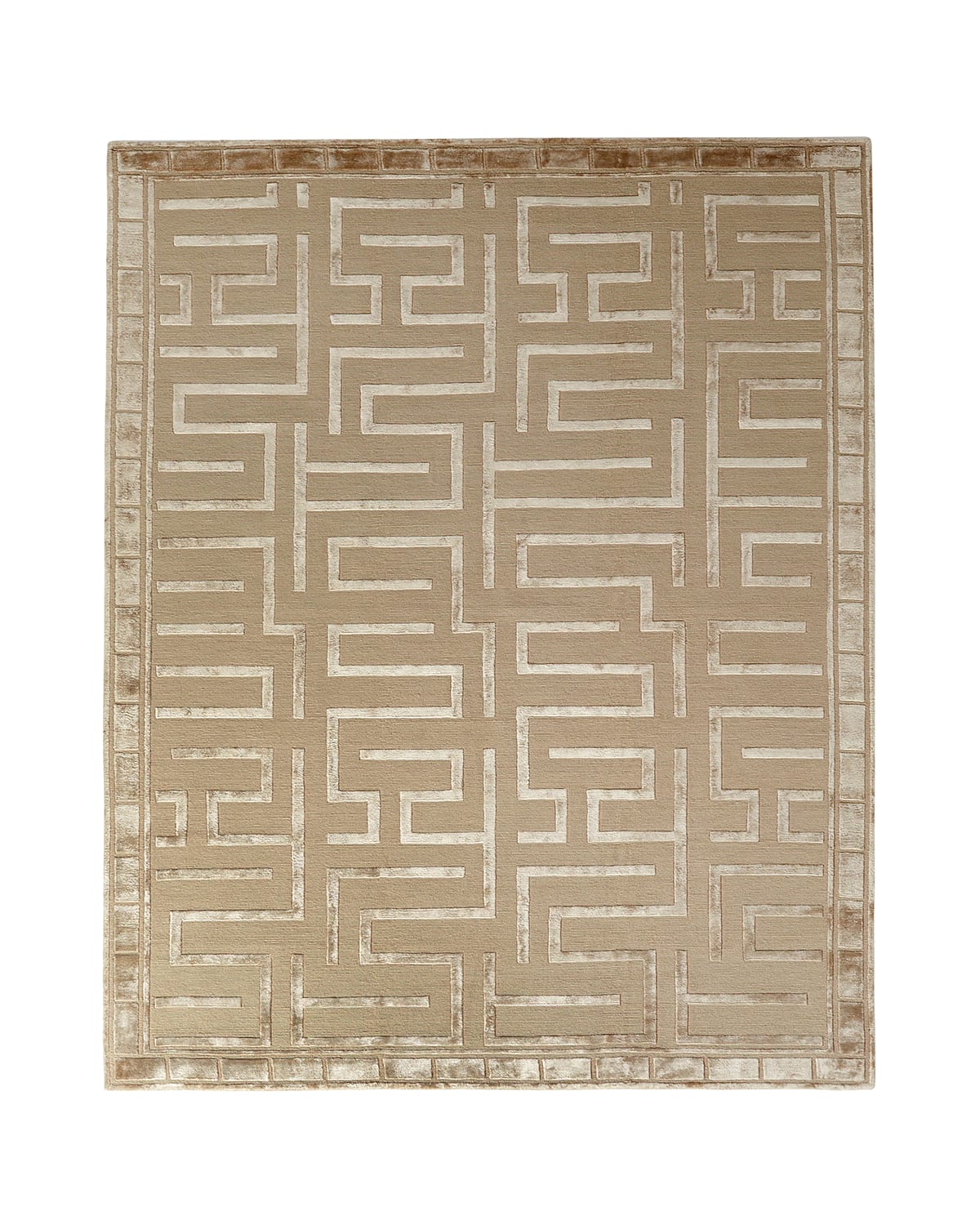 Shop Exquisite Rugs Rowling Maze Hand-knotted Rug, 10' X 14' In Beige