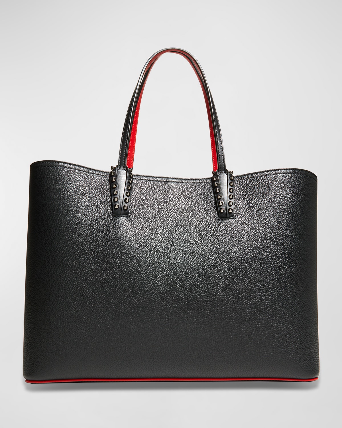Christian Louboutin Cabata Tote In Grained Leather In Black