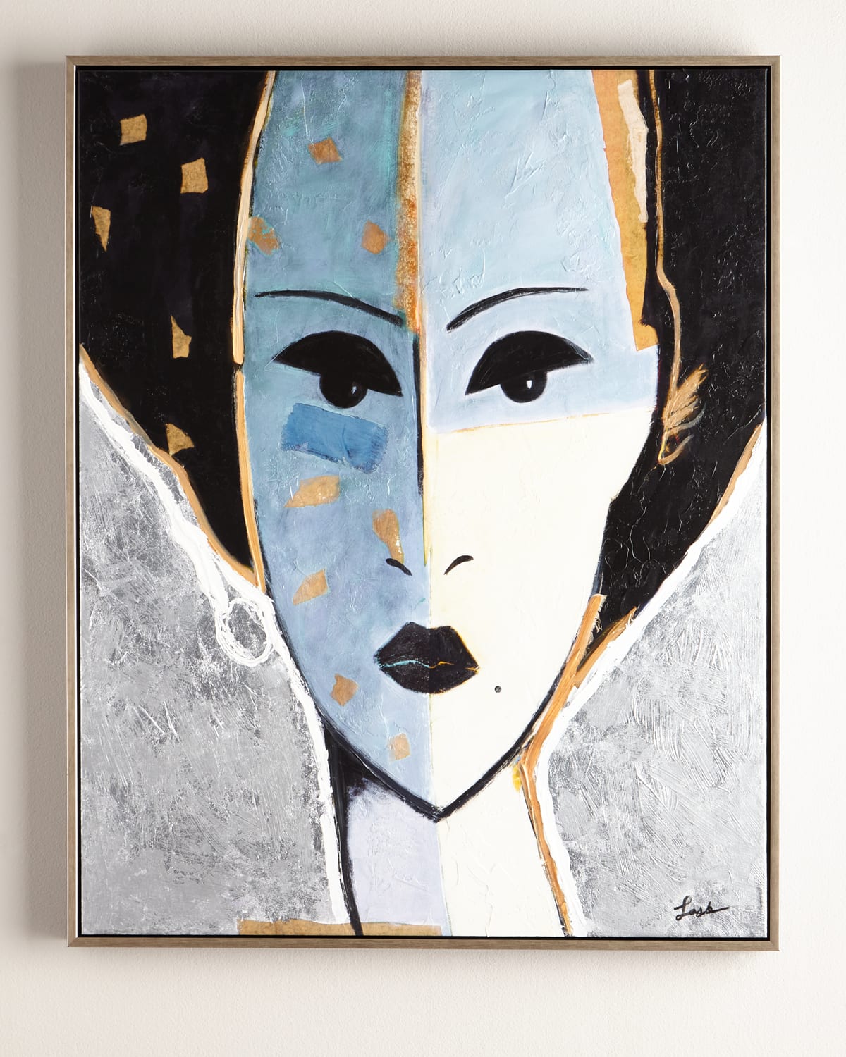 Madame X Blue Giclee on Canvas Wall Art