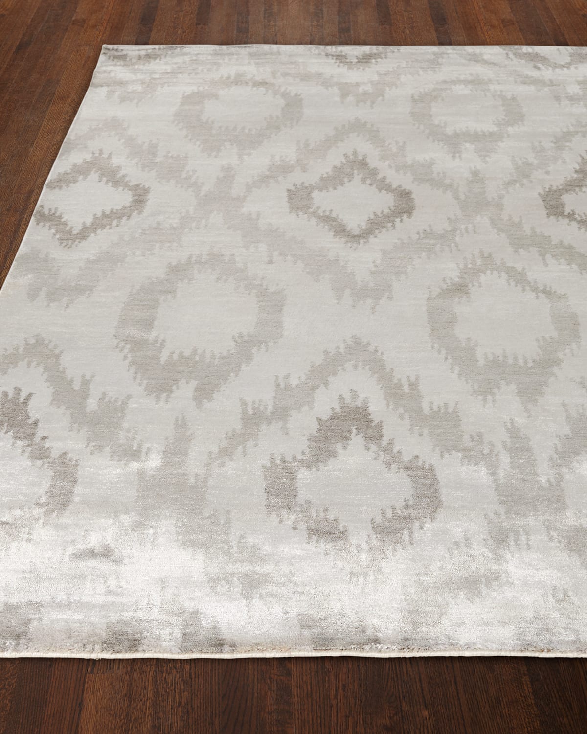 Exquisite Rugs Mesa Hand-knotted Silver Rug, 8' X 10'