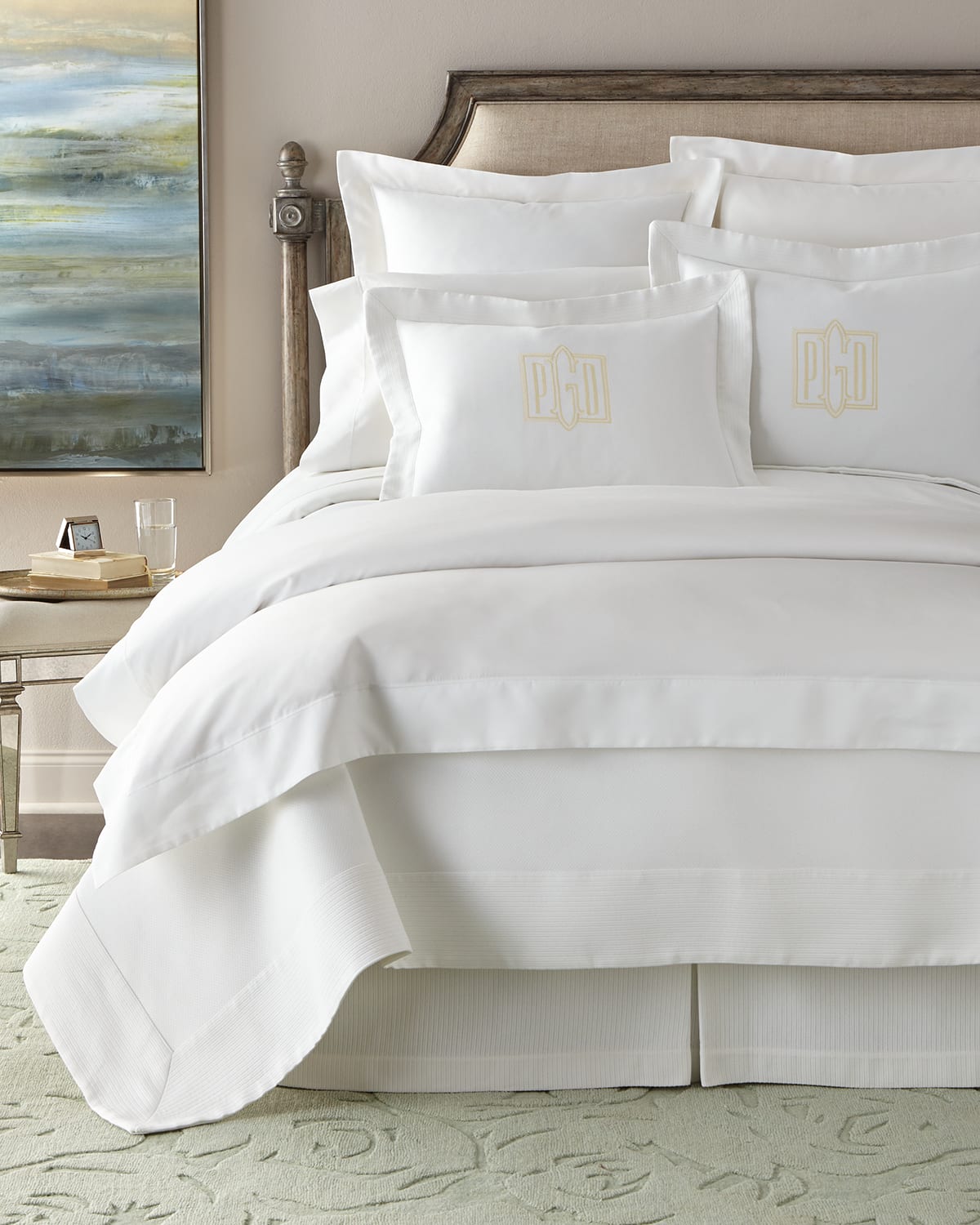 Peacock Alley Queen Angelina Pique Coverlet In Pearl