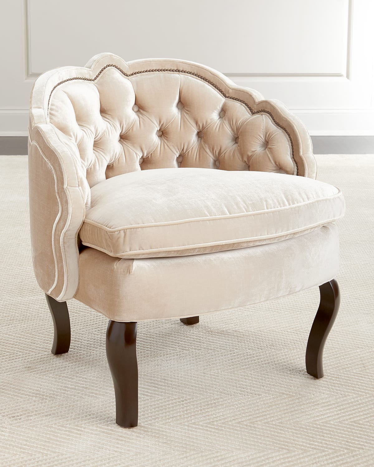 Shop Haute House Pippa Tufted Chair In Taupe