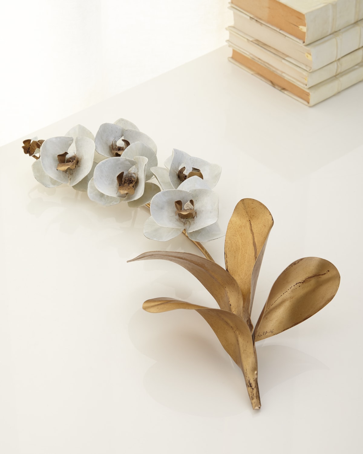 Tommy Mitchell Large Orchid Sculpture In Gold