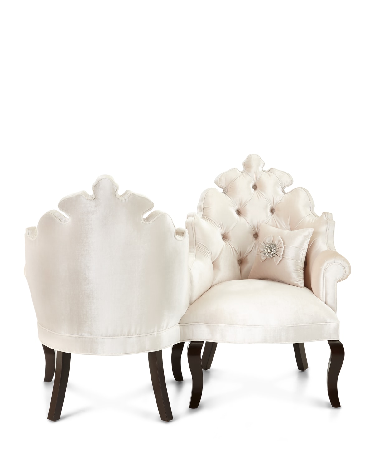 Haute House Isabella Tete-a-tete Chair In Snow