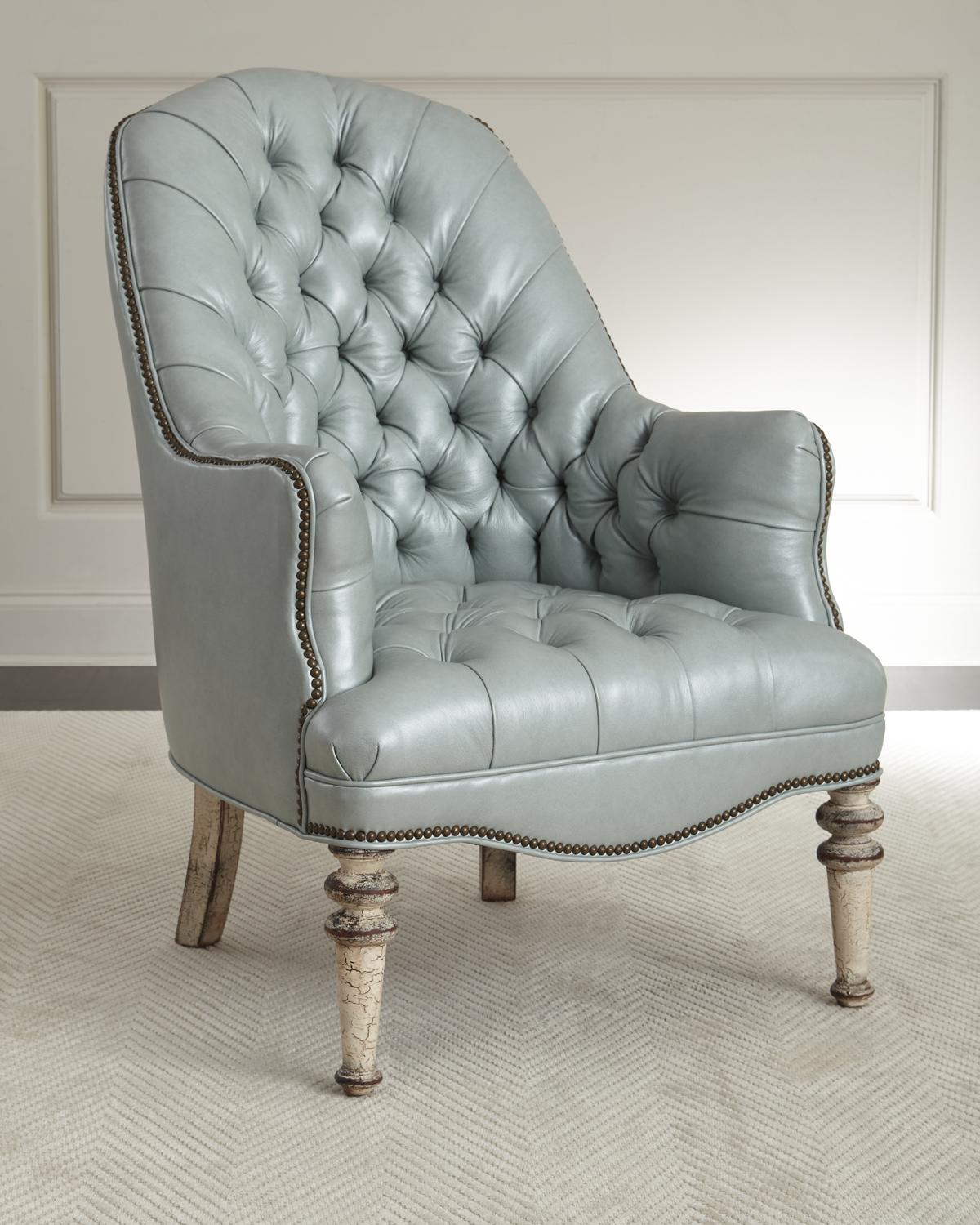 Old Hickory Tannery Mint Tufted-leather Chair