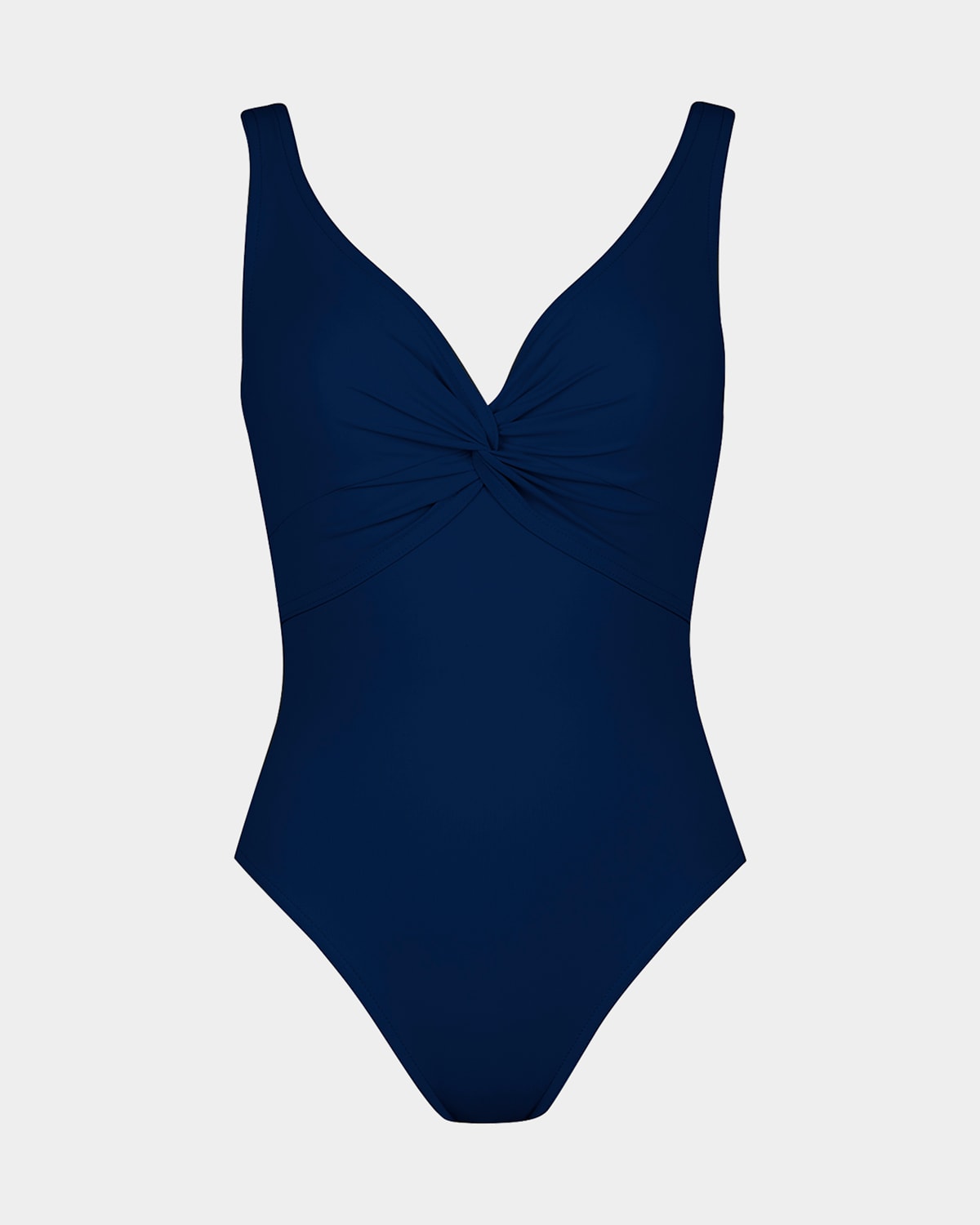 Shop Karla Colletto Twist Underwire One-piece Swimsuit (d+ Cup) In Navy