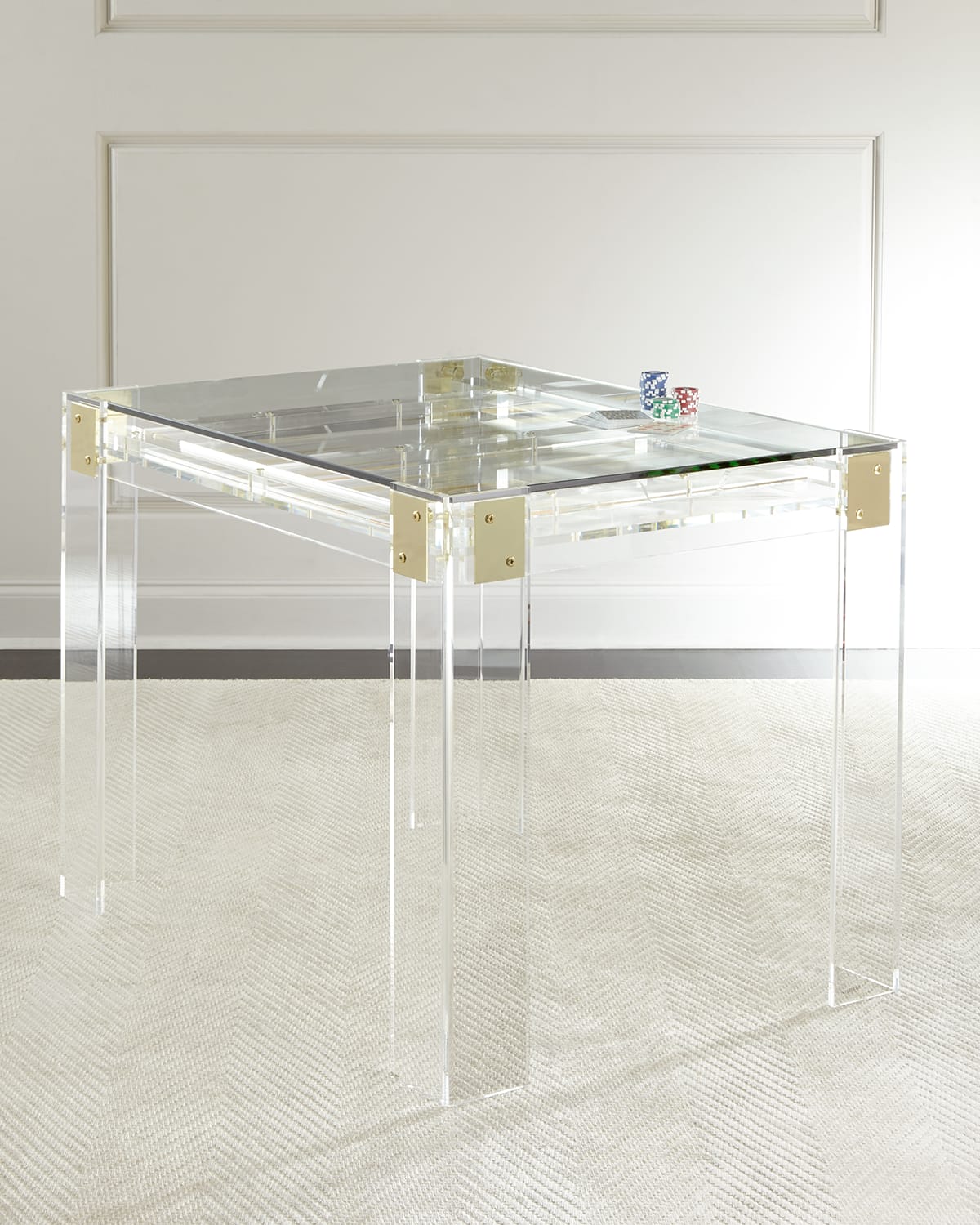 Interlude Home Miranda Acrylic Backgammon Table