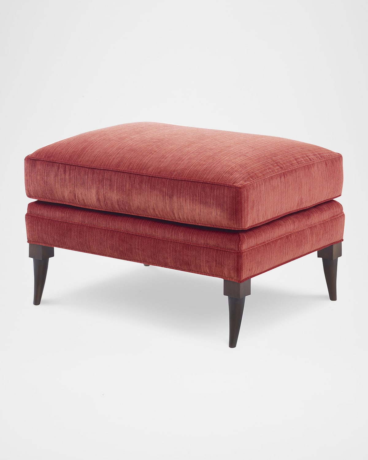 Ambella Blaze Ottoman In Red/orange