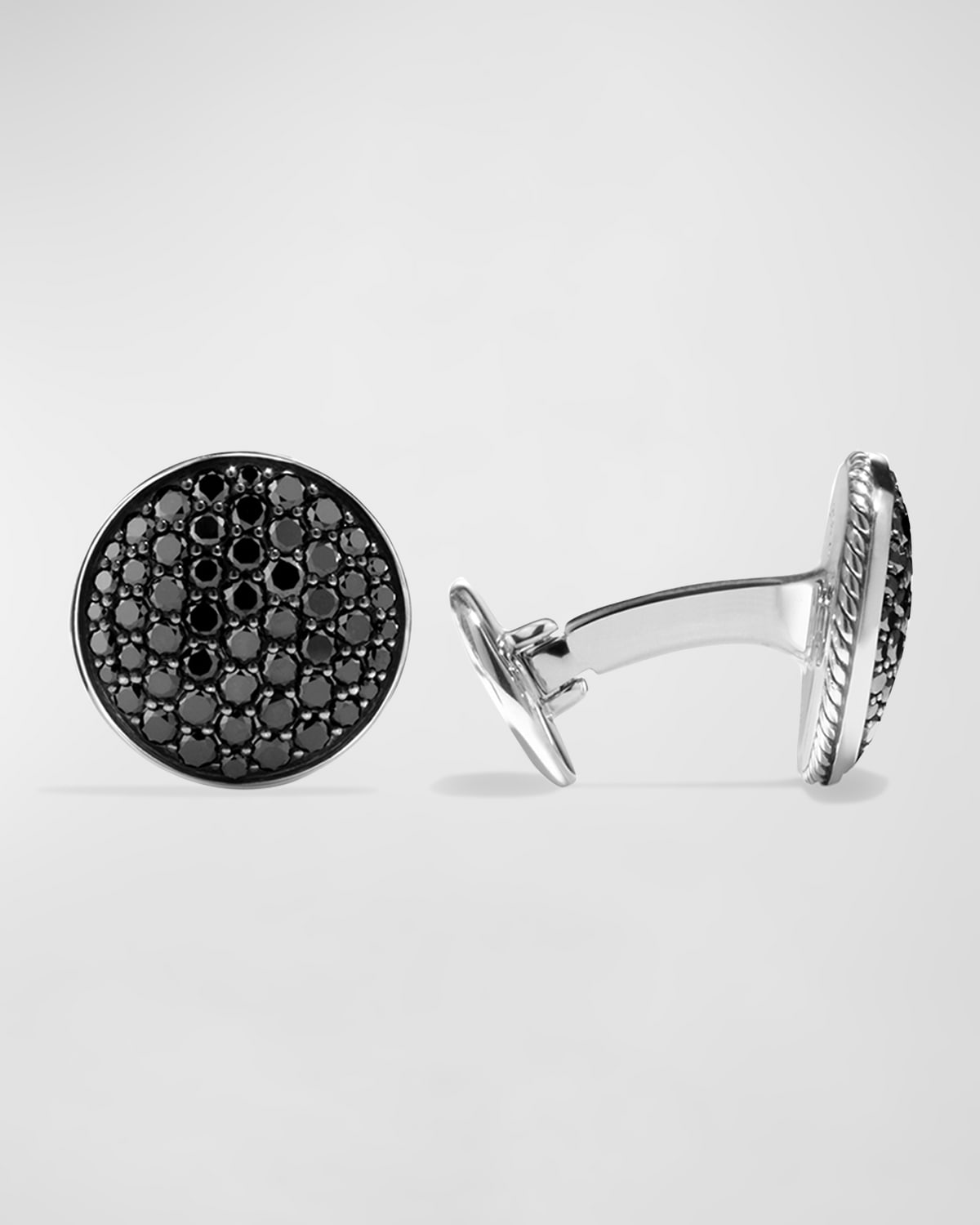 David Yurman Men's Streamline Cufflinks with Diamonds in Silver, 16.7mm