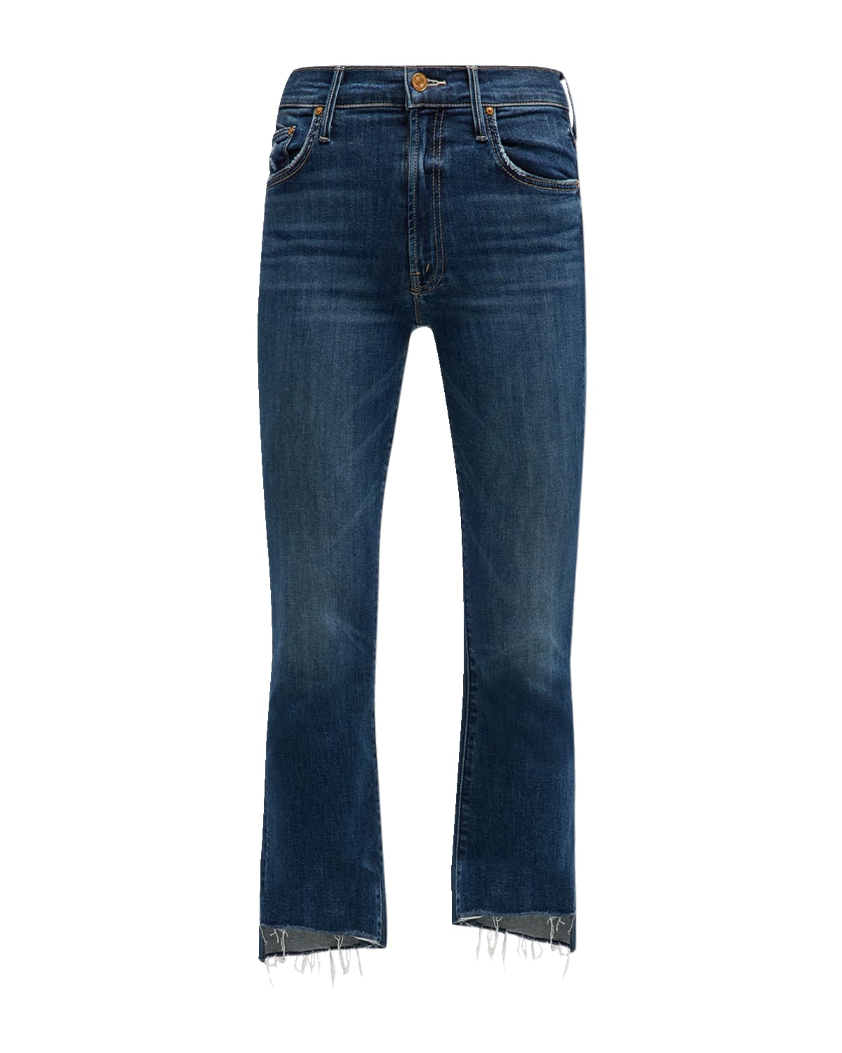 Shop Mother Insider Crop Step Frayed Jeans In Teaming Up