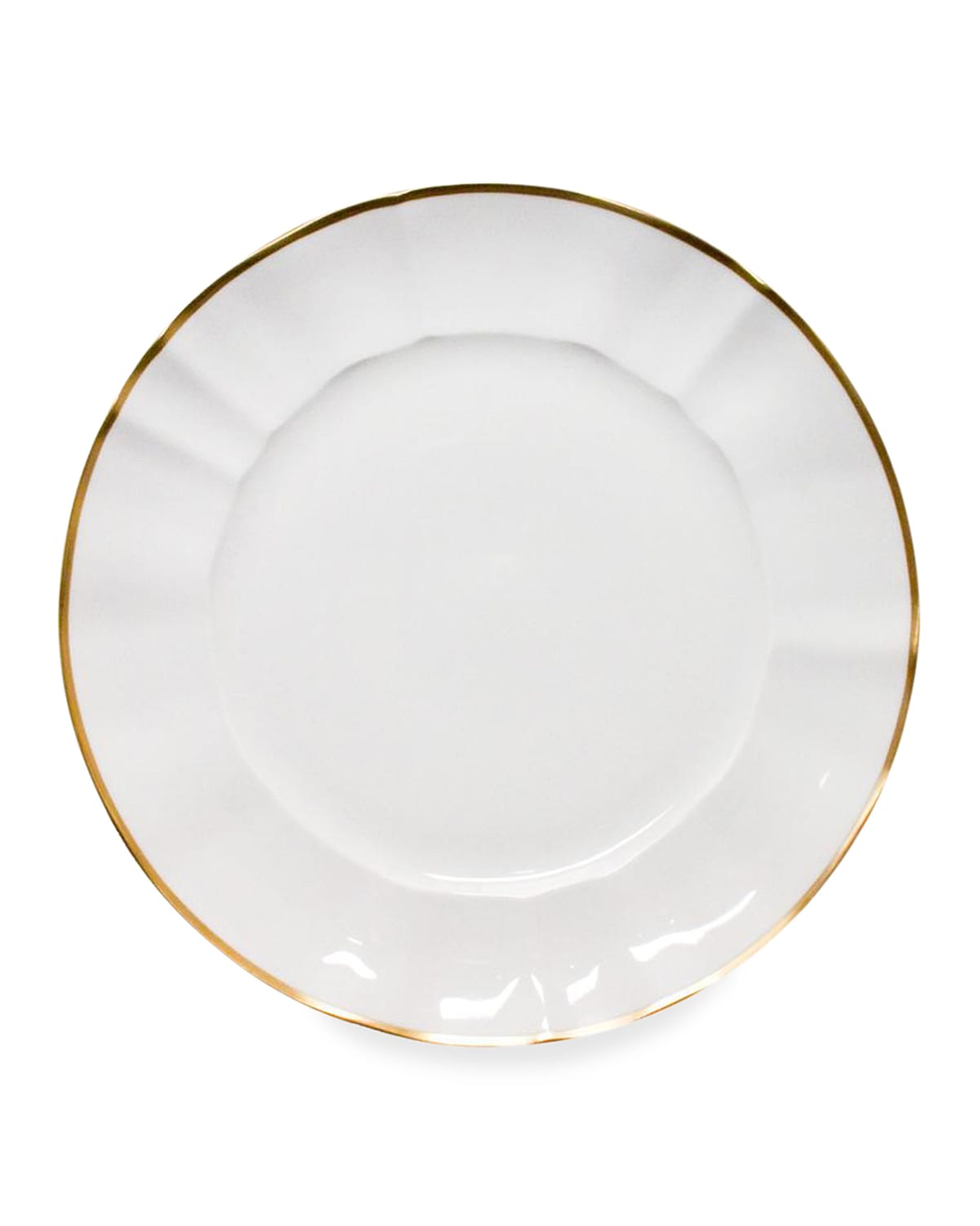 White Charger Plate with Gold Border