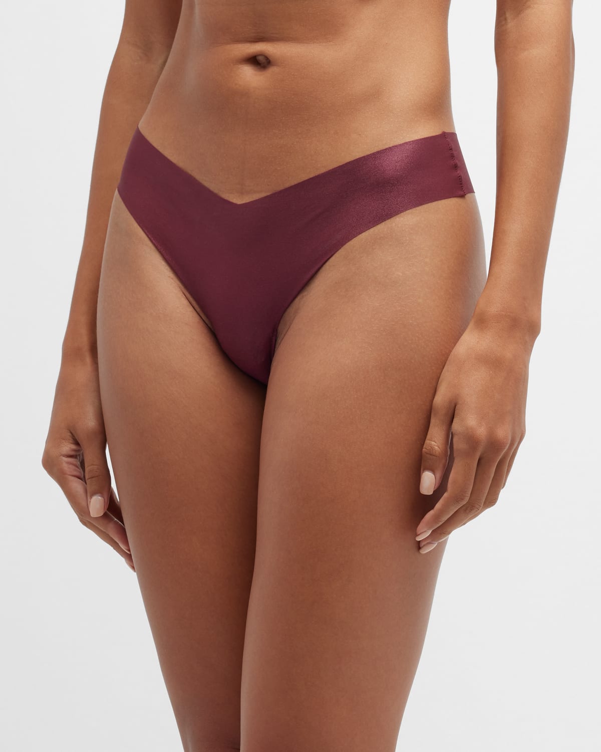 Commando Classic Print Thong In Pinot Shimmer