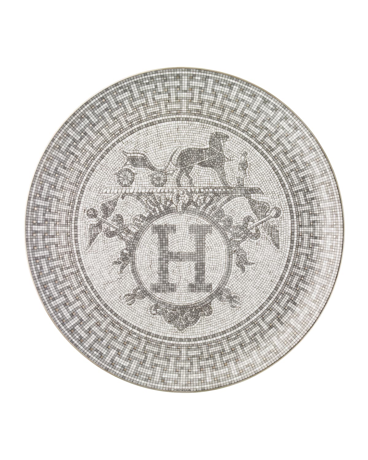 Hermès Mosaique au 24 Platinum Tart Platter