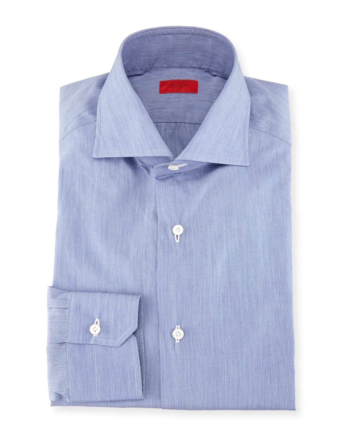 Slim-Fit Basic Solid Cotton Dress Shirt