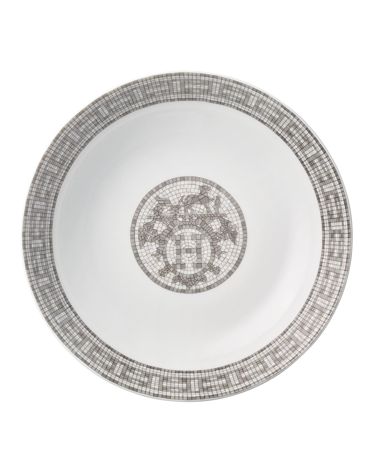 Pre-owned Hermes Mosaique Au 24 Cereal Plate In Multi