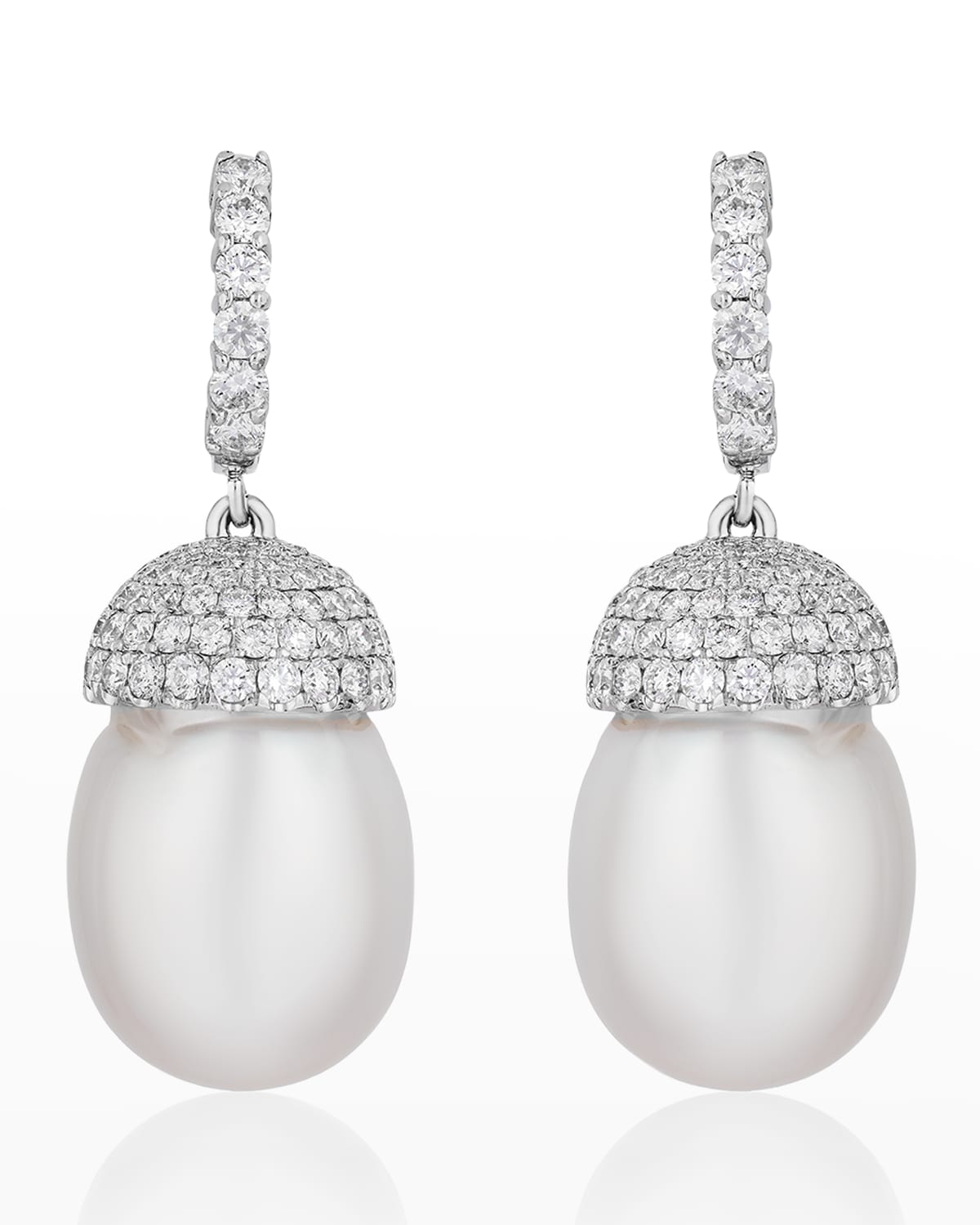 Andreoli Diamonds and South Sea Pearl Earrings