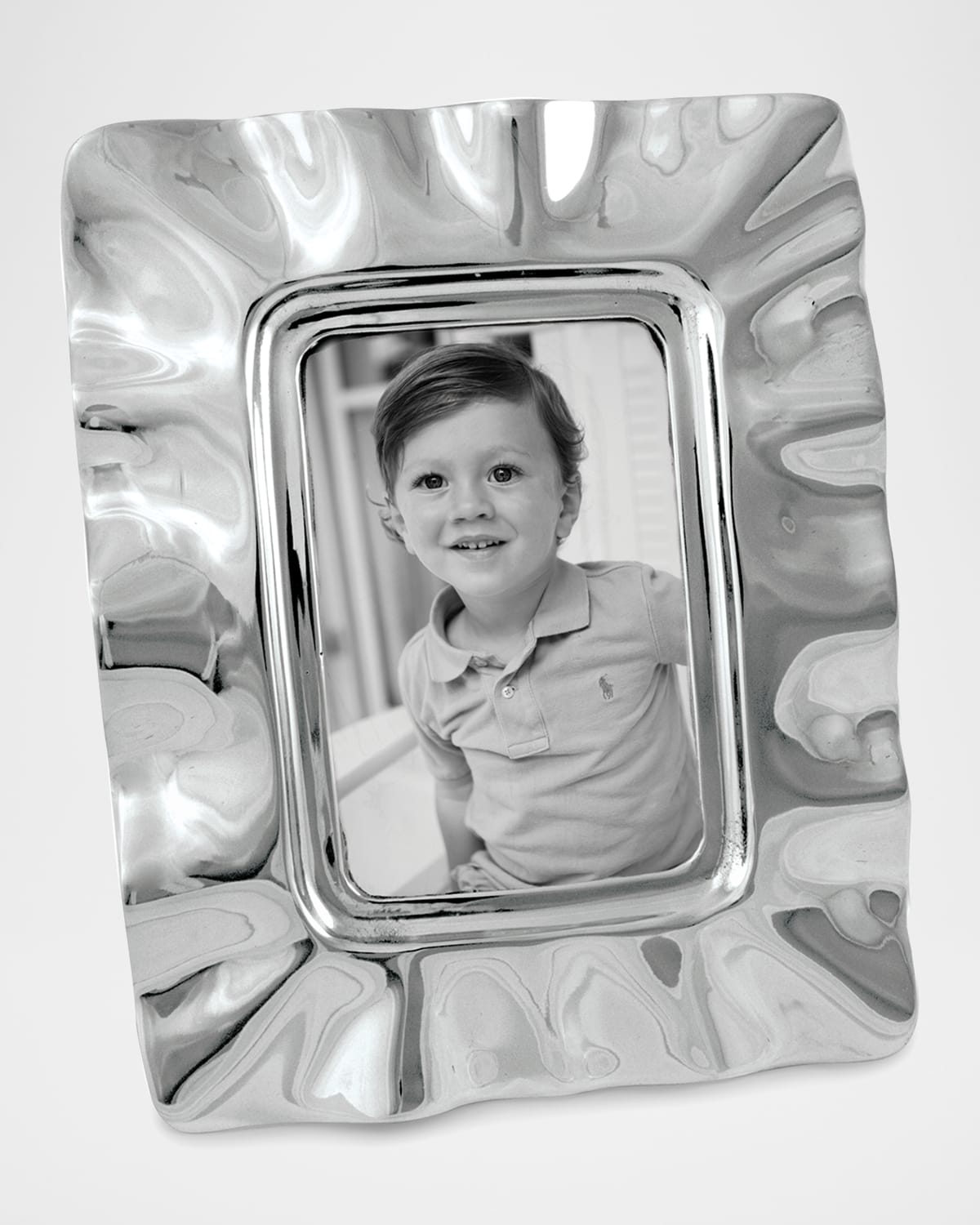 Beatriz Ball Vento Picture Frame, 4" X 6" In Silver