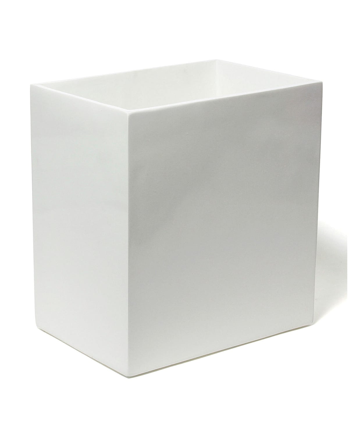 Jonathan Adler Lacquer Bath Waste Basket In White