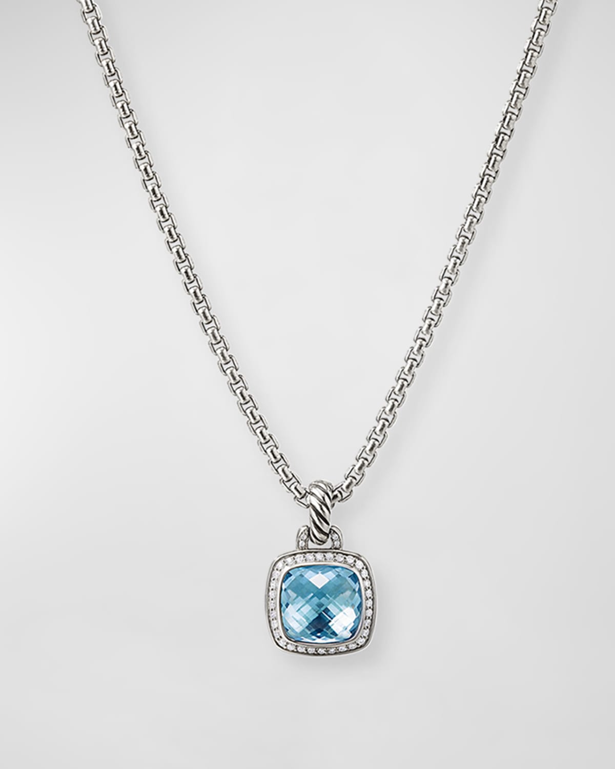 Albion Pendant with Diamonds in Silver, 15.3mm
