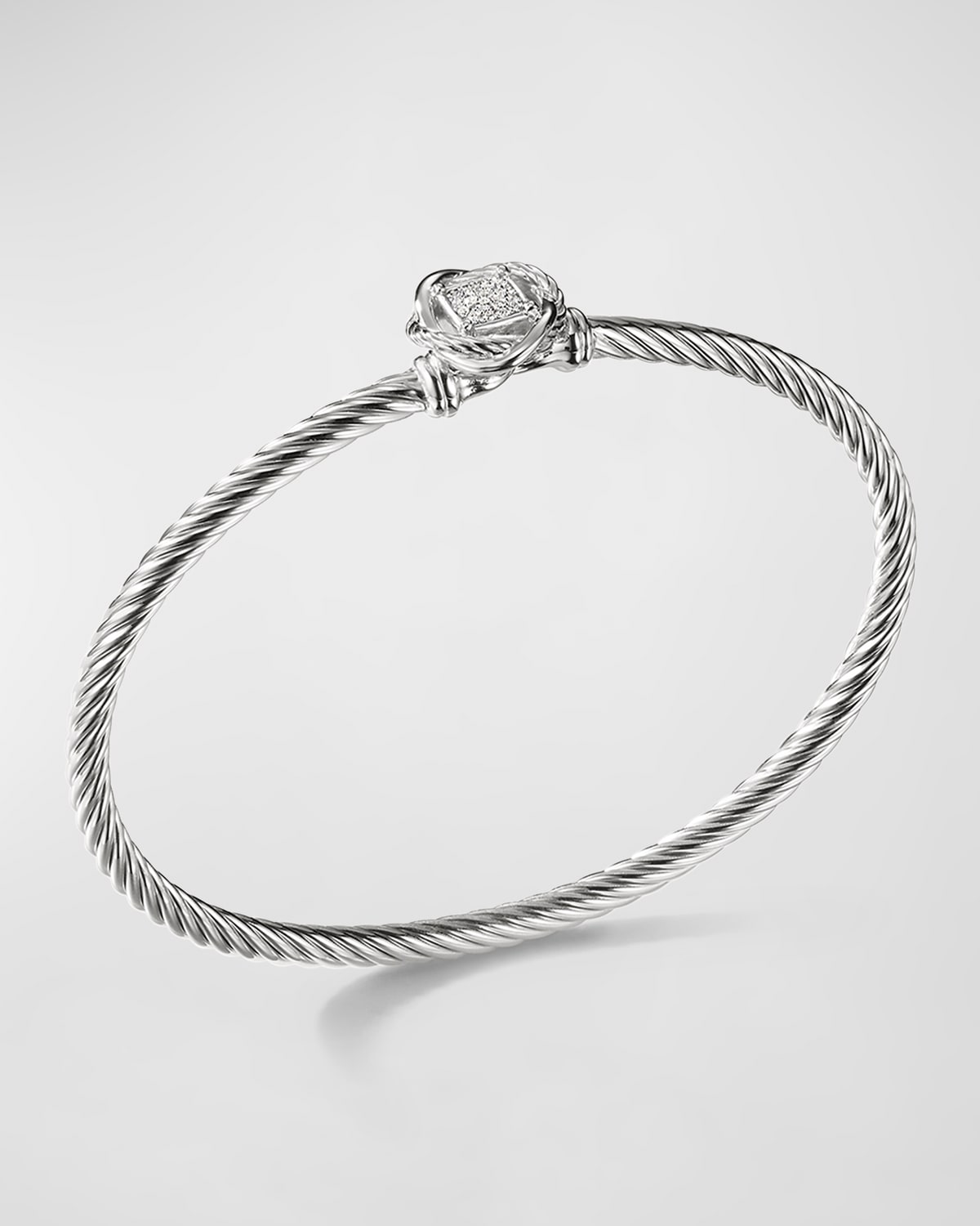 David Yurman Infinity Bracelet With Diamonds In Pave Diamonds