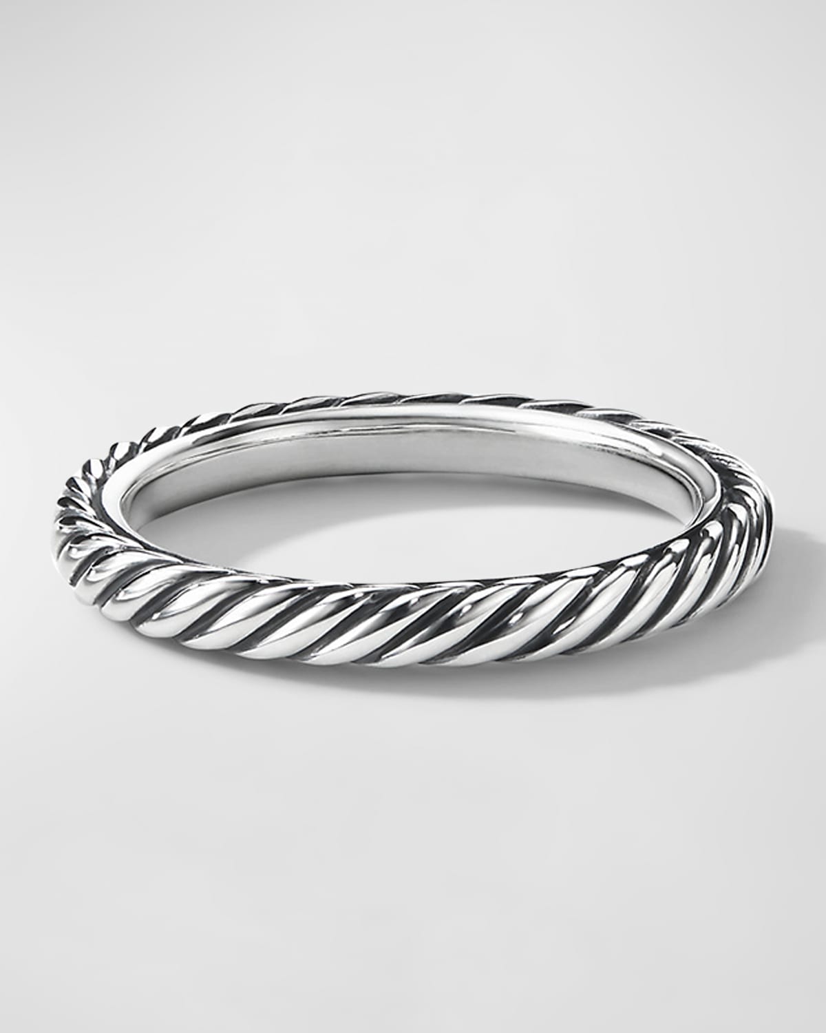 Cable Collectibles Band Ring in Silver, 3mm
