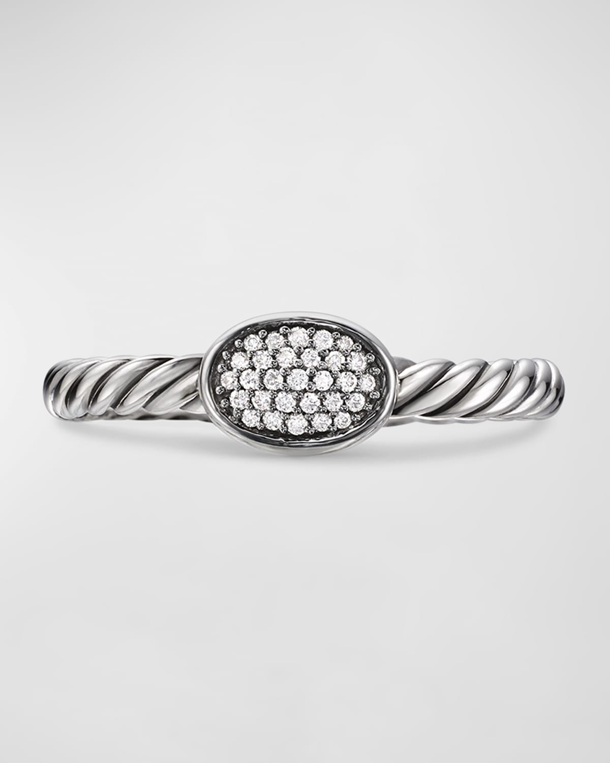 Cable Collectibles Oval Ring with Diamonds