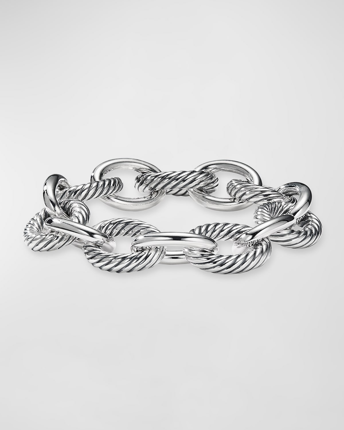 Shop David Yurman Oval Extra Large Link Bracelet In Silver