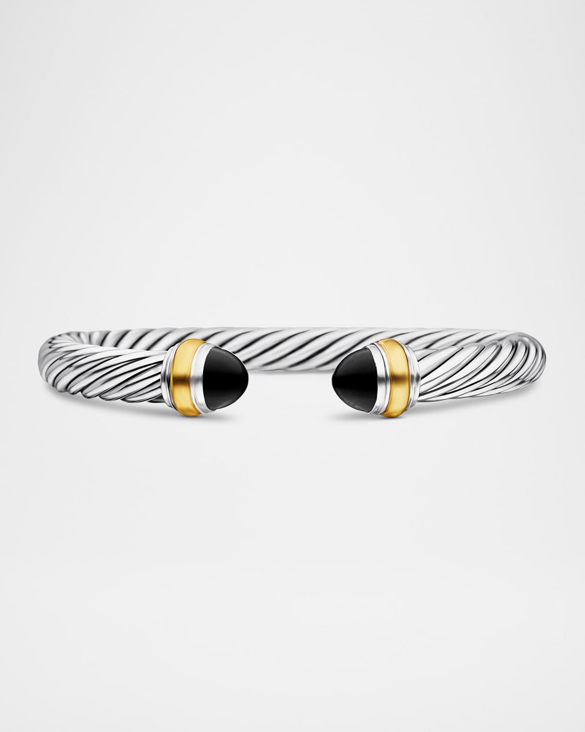 David Yurman Cable Classics Bracelet With Semiprecious Stones & 14k Gold, 7mm In Prasiolite