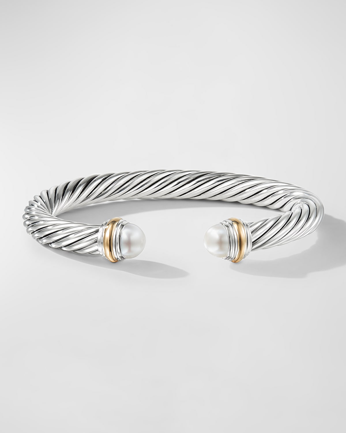 DAVID YURMAN CABLE BRACELET WITH GEMSTONE AND 14K GOLD IN SILVER, 7MM,PROD220860449