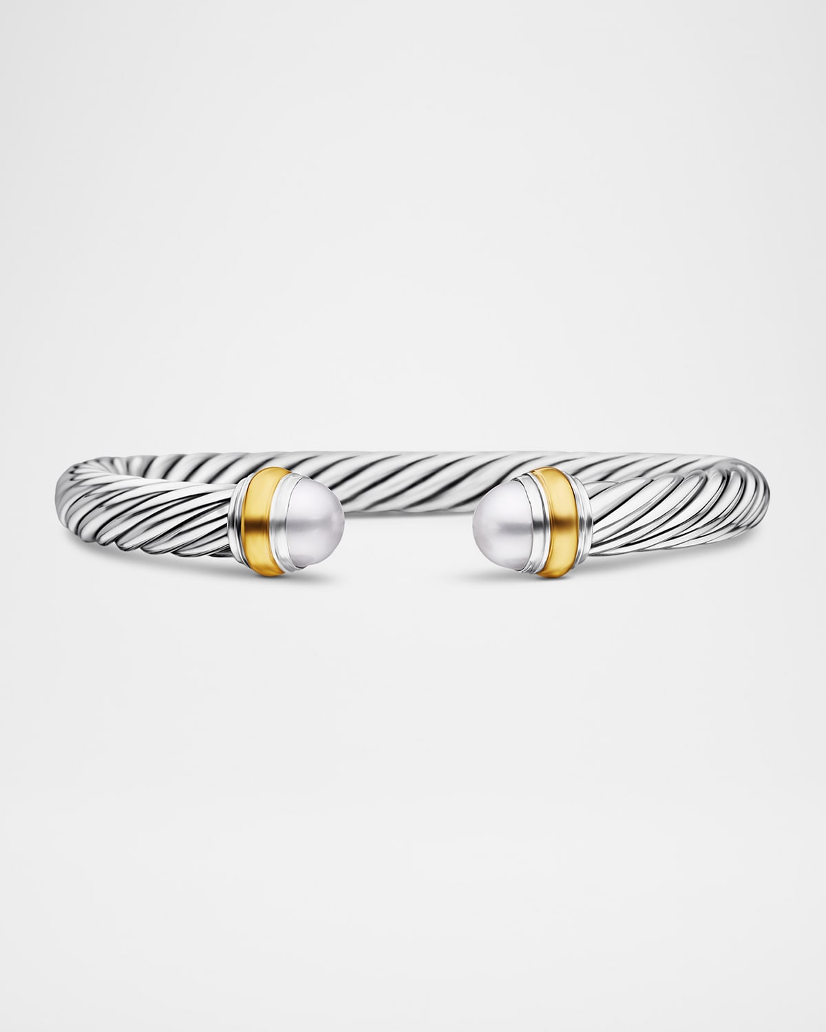 DAVID YURMAN CABLE BRACELET WITH GEMSTONE AND 14K GOLD IN SILVER, 7MM,PROD220860449