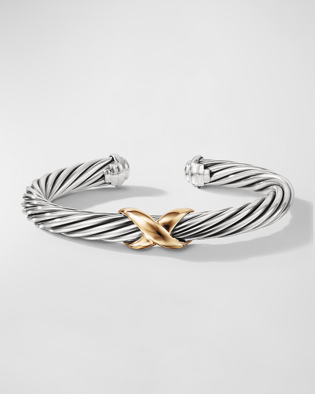 X Bracelet with Gold