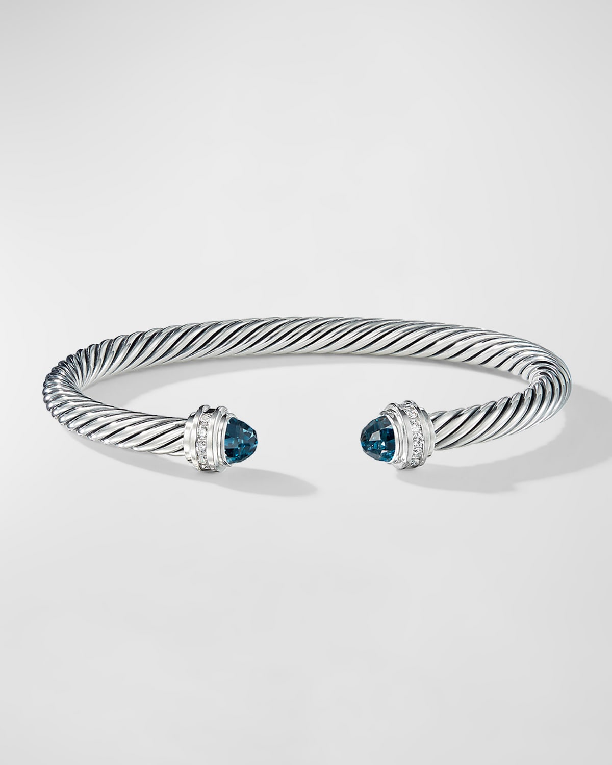 David Yurman Women's Cable Classics Bracelet With Gemstone & Diamonds In Hampton Blue