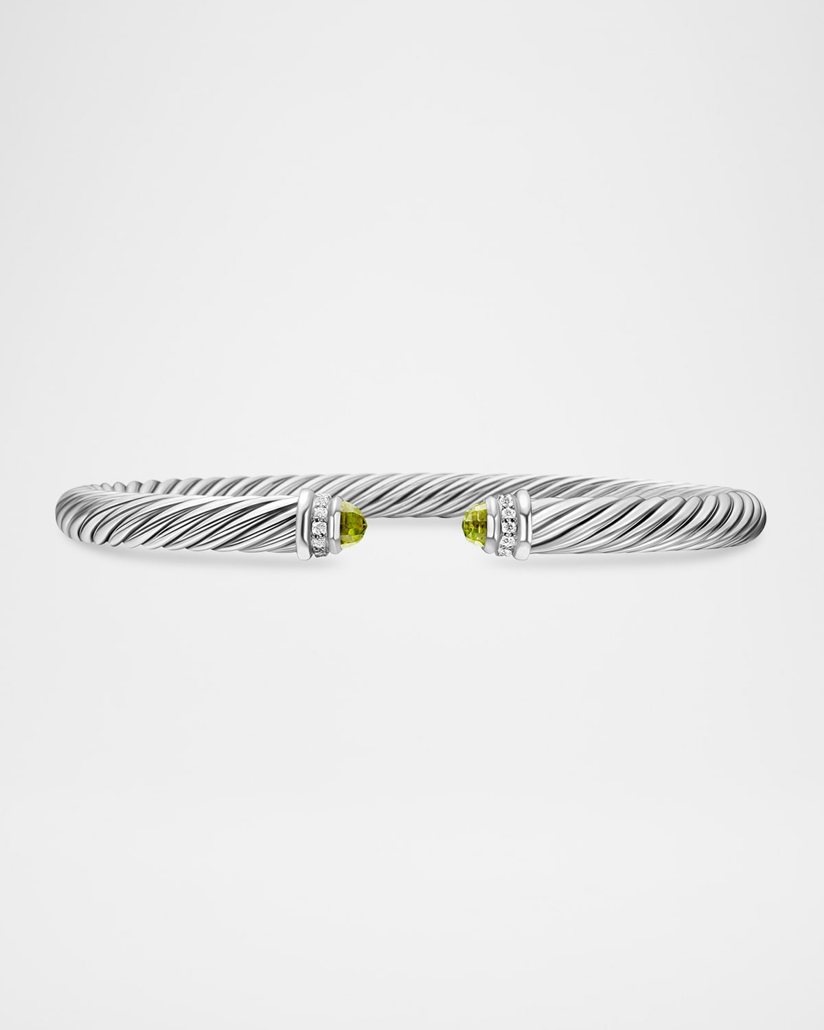 David Yurman Women's Cable Classics Bracelet With Gemstone & Diamonds/5mm In Peridot