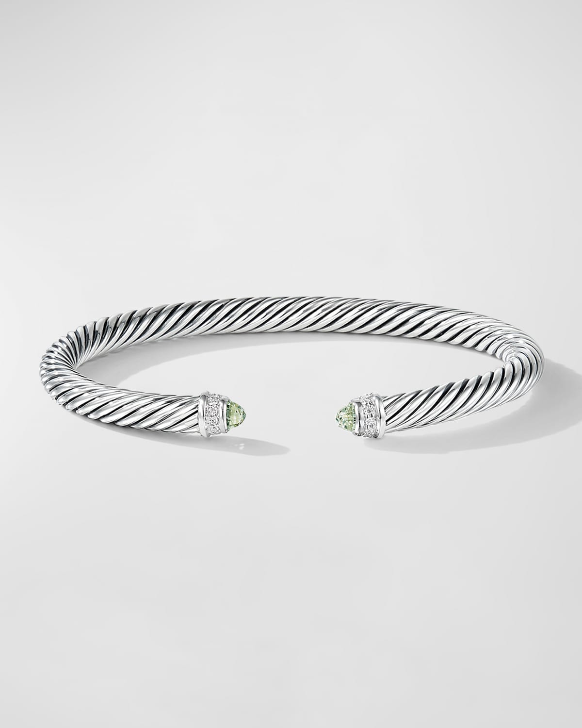 David Yurman Cable Classics Bracelet With Diamonds In Prasiolite