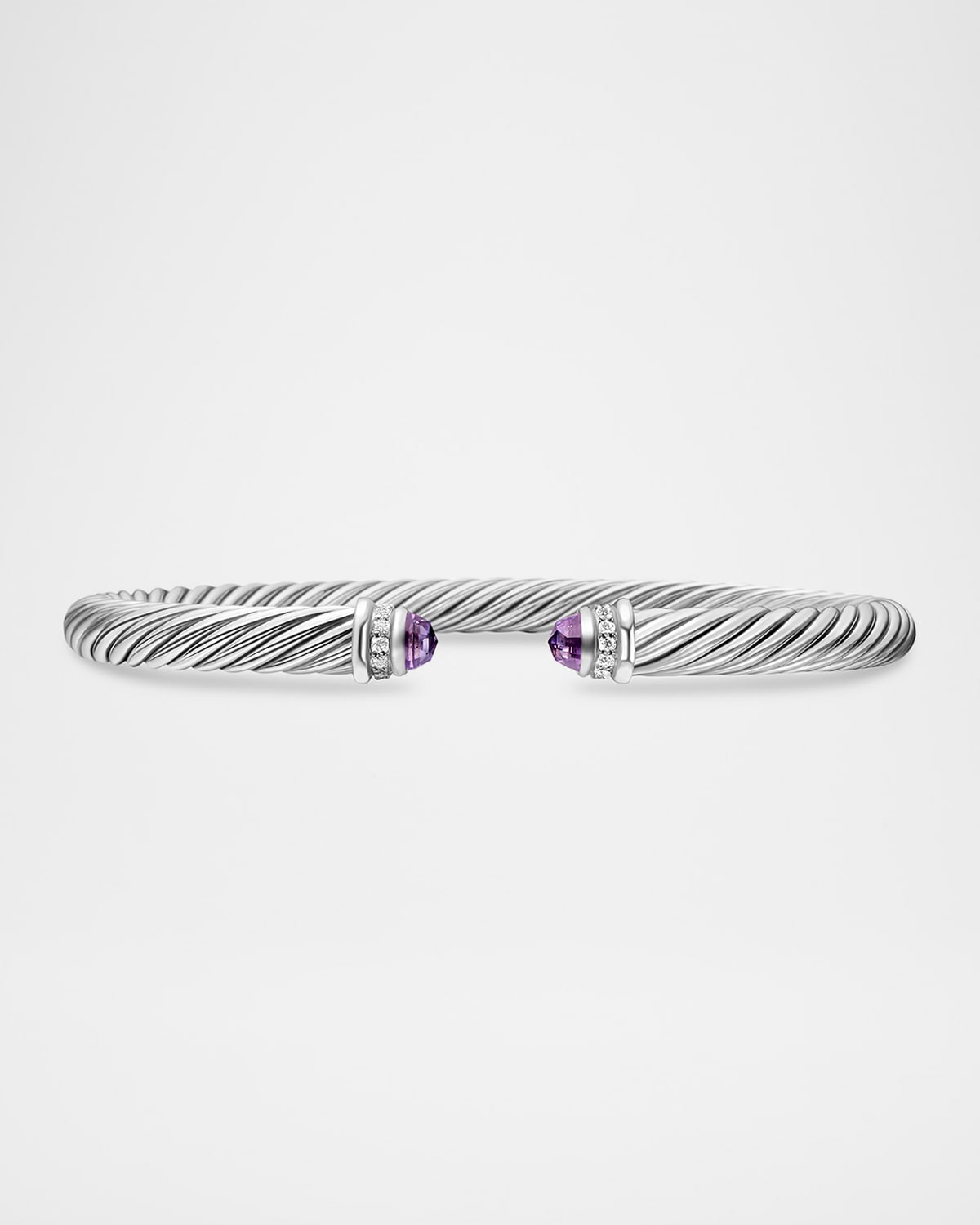 David Yurman Women's Cable Classics Bracelet With Gemstone & Diamonds/5mm In Amethyst