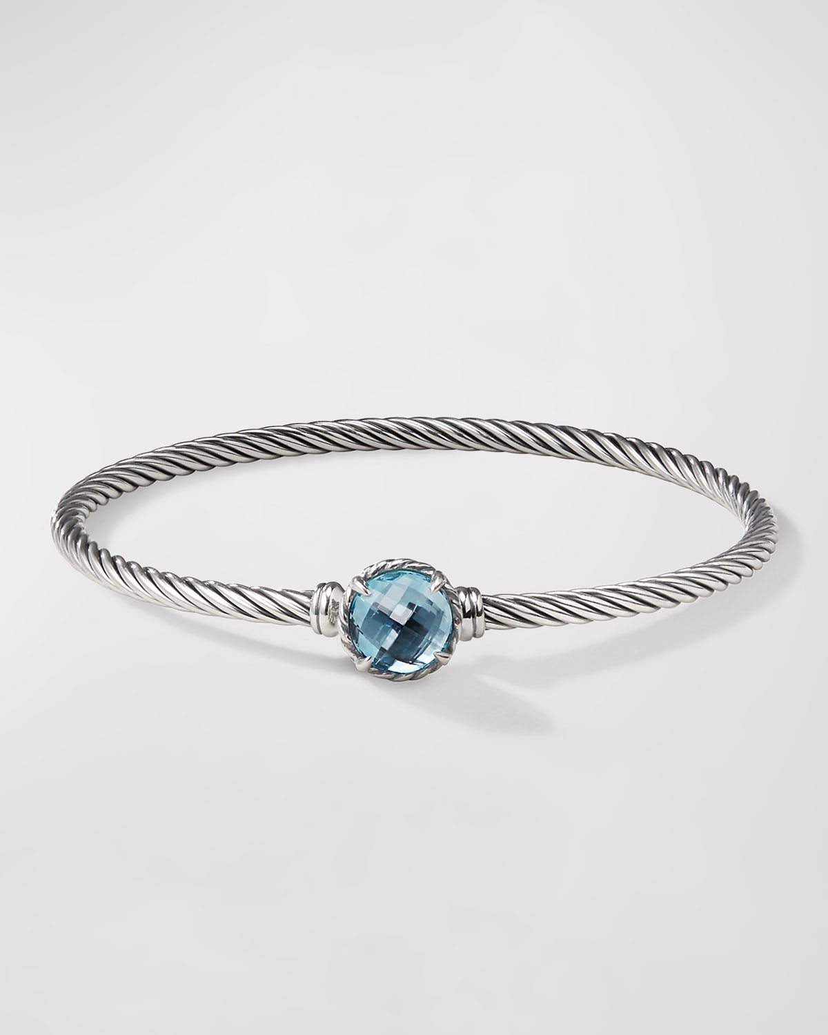 David Yurman Chatelaine Bracelet With Semiprecious Stone In Blue Topaz
