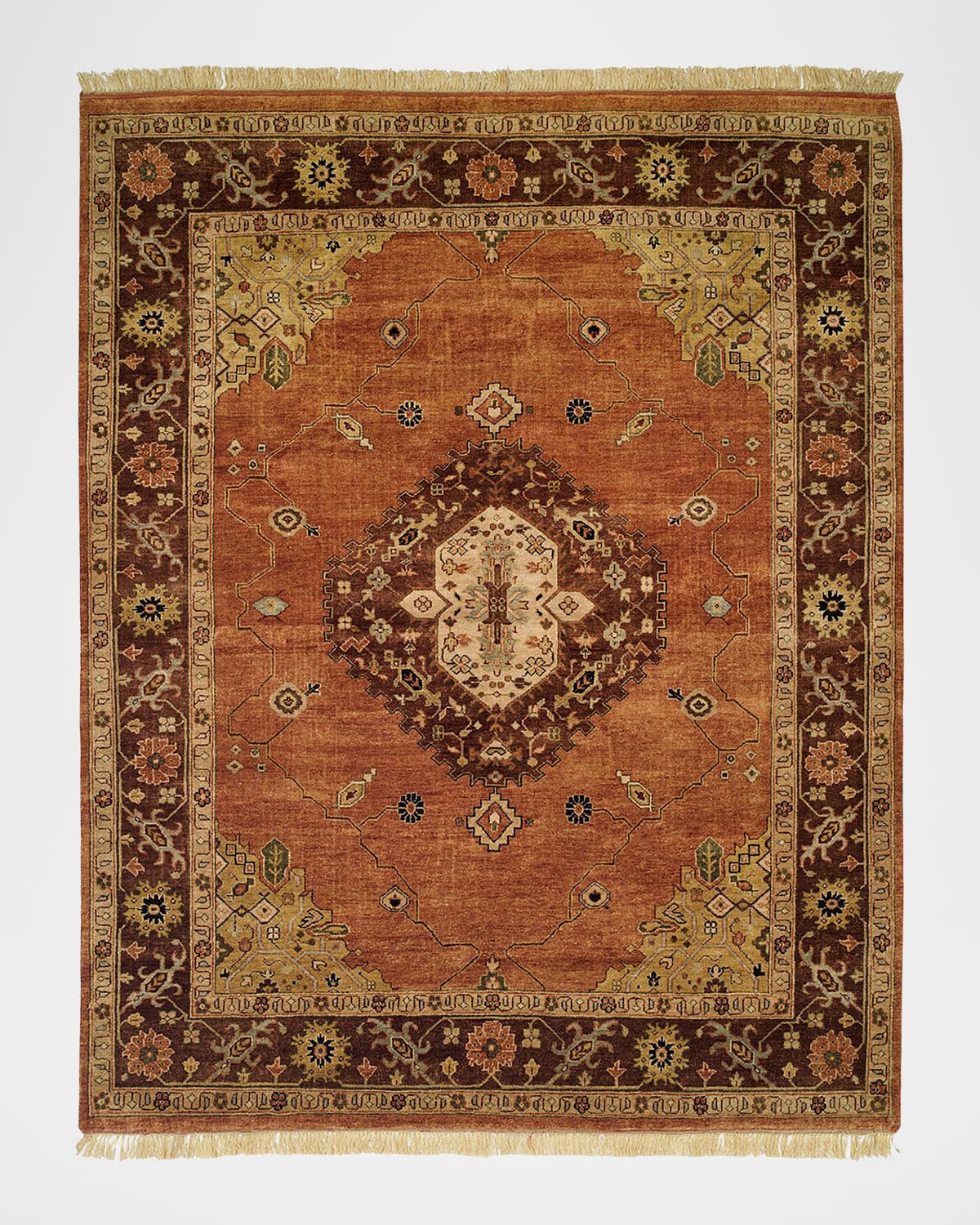 Haven & Loom Medallion Hand Knotted Rug 9' X 12'