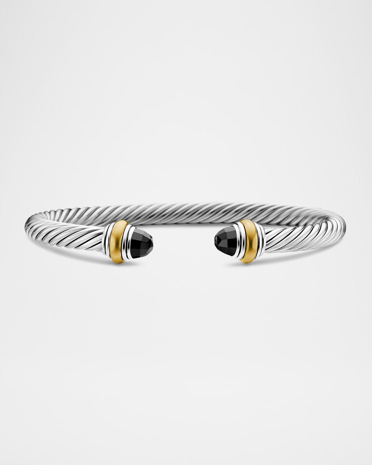 David Yurman Cable Classics Bracelet With Semiprecious Stones & 14k Gold, 5mm In Black Onyx