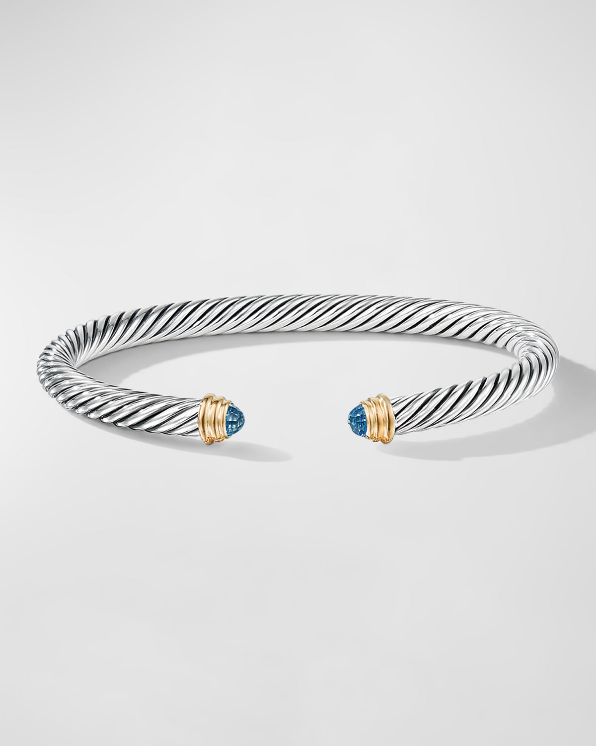 Shop David Yurman 5mm Cable Classics Bracelet In Blue Topaz