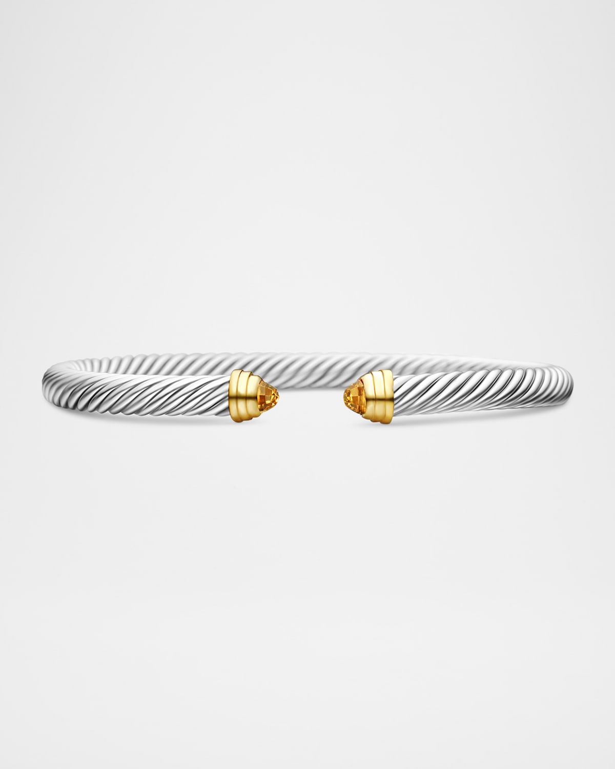 David Yurman Cable Classics Bracelet With Semiprecious Stones & 14k Gold, 5mm In Citrine